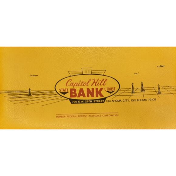 VTG Capital Hill State Bank & Trust Zippered Security Bank Money Deposit Bag - Picture 1 of 8